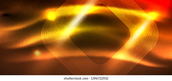 Neoneckige Formen, Linien auf hellem Hintergrund, Vektordesign