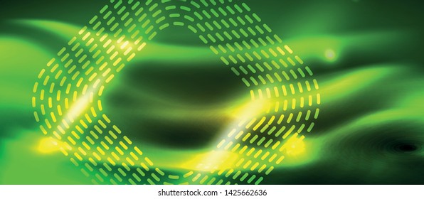 Líneas de formas cuadradas neón sobre fondo luminoso brillante, diseño vectorial