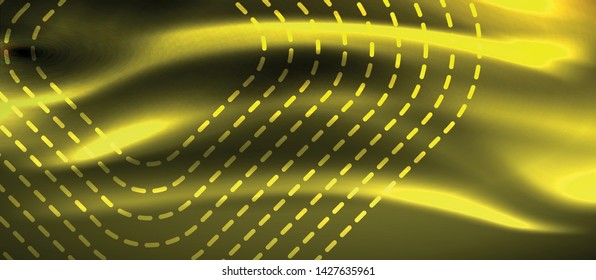 Líneas de formas cuadradas neón sobre fondo luminoso brillante, diseño vectorial