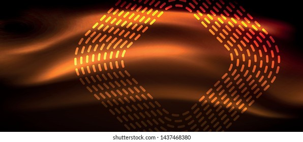Neon forma linhas quadradas no fundo de luz brilhante, design vetorial