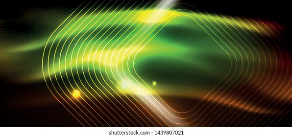 Neoneckige Formen, Linien auf hellem Hintergrund, Vektordesign