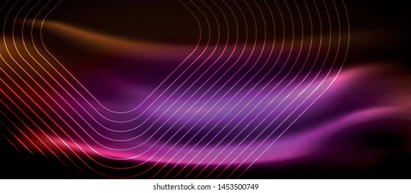 Neoneckige Formen, Linien auf hellem Hintergrund, Vektordesign