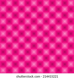 Neon squares vector seamless pattern in bright pink color