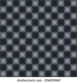 Neon squares vector seamless patterns in black colors
