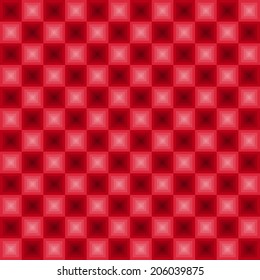 Neon squares vector seamless patterns in red color