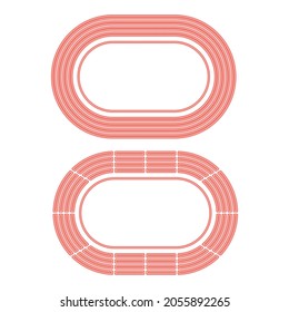 Neon stadium red color vector illustration flat style light image