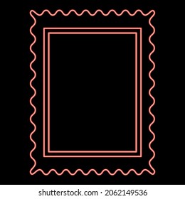 Ilustración de color rojo de la marca de neón ilustración vectorial de estilo plano imagen de luz