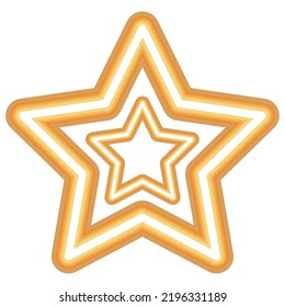 Neonstar-Design auf Weiß