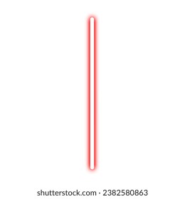 Neon Straight Line Design. Straight Line. Light Straight Line Design Element