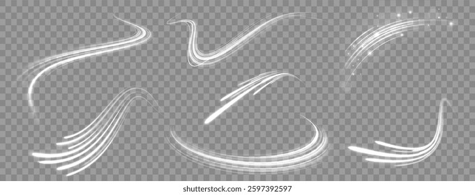 Neon Stream Elegance: A Series of Luminous Light Paths Weaving in Elegant Motion, Creating a Vision of High-Speed Energy, Futuristic Motion, and the Artistic Fusion of Technology and Ethereal Beauty