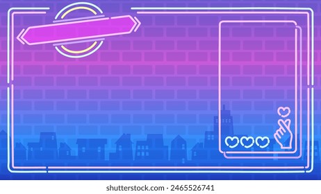 Fondos de estilo de la calle de neón Web gráficos Dedo Corazón