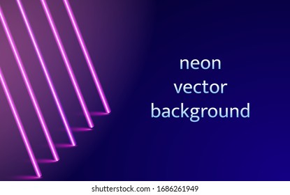 Iluminación con rayas de neón.Antecedentes abstractos. Ilustración de material vectorial