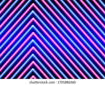 Iluminación con rayas de neón.Antecedentes abstractos. Ilustración de material vectorial
