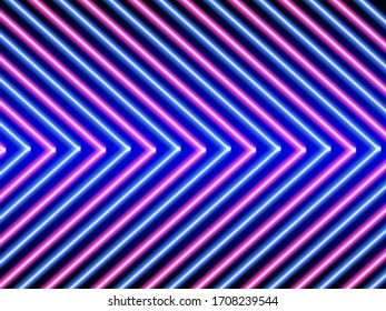 Iluminación con rayas de neón.Antecedentes abstractos. Ilustración de material vectorial
