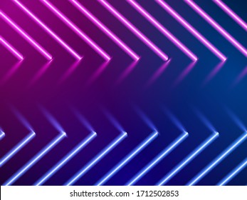 Iluminación con rayas de neón.Antecedentes abstractos. Ilustración de material vectorial