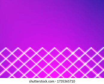 Iluminación con rayas neón. Antecedentes abstractos. Ilustración de material vectorial