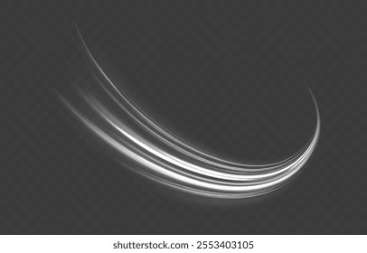 Neon stripes in the form of drill, turns and swirl. Speed of light concept background. Abstract background rotational border lines, png, effect, wave,neon,line. 