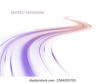Neon stripes in the form of drill, turns and swirl. Speed of light concept background. Abstract background rotational border lines, png, effect, wave,neon,line.