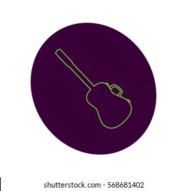 Neon stye guitar case icon