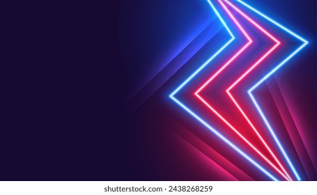 fondo abstracto de la línea del laser del estilo del neón con el vector del espacio del texto