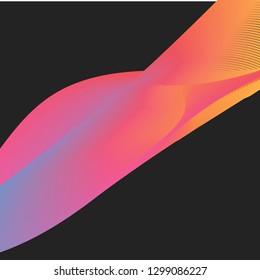 Neon style creative vector banner on black background.