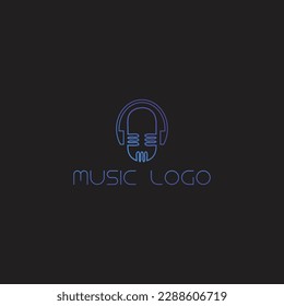 Neon style editable flat music icon design 