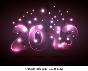 neon style happy new year design
