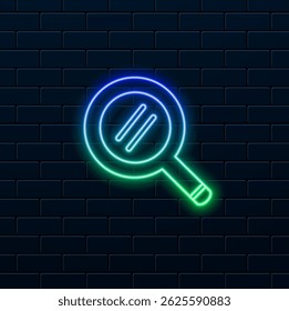 neon style. Search bar and magnifying glass illustration in minimalist style. neon style. magnifying glass vector icon design.