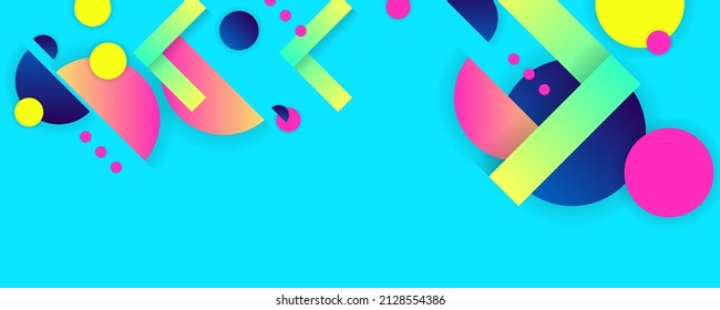Neon summer backgrounds colorful 3d holiday vector Illustration graphic design poster flyer leaflet party