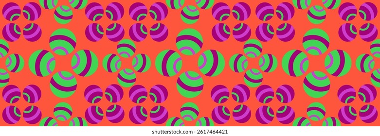 Neon Summer Spheres Seamless Pattern