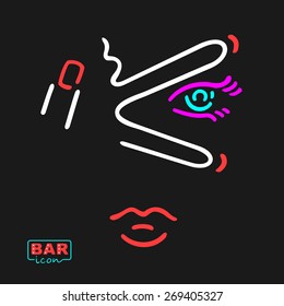 Neon Symbol Dance Club