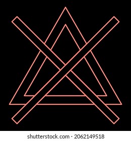 Neon symbol do not bleach red color vector illustration flat style light image