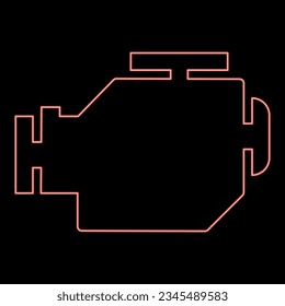 Neo Symbol Automobil rot Vektorgrafik Bildflachformat