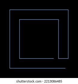 Neon symbol on black background
