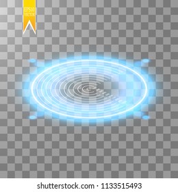 Neon Target isolated. Game Interface Element. Vector illustration
