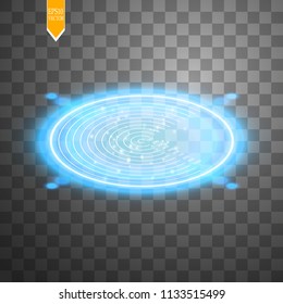 Neon Target isolated. Game Interface Element. Vector illustration