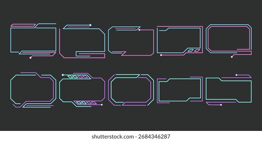Neon Tech Futuristic Paquete de marco