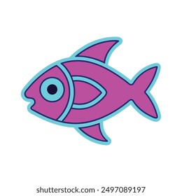 Neon Tetra vector set: cartoon, clipart, line art, perfect for aquatic designs