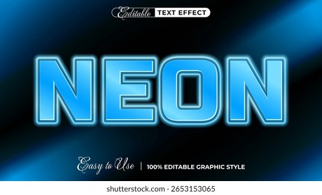 Efeito de texto neon: texto ousado e futurista ilumina com um brilho neon vibrante, perfeito para capturar a atenção e criar um impacto visual moderno.