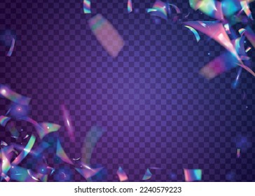 Textura de Neon. Disco Carnaval, luz solar. Parkles Transparentes. Crystal Foil. Arte Volador. Elemento brillante. Efecto metalúrgico púrpura. Tinsel holográfico. Textura de neón rosado