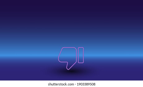 Símbolo inferior del dedo pulgar de la aguja sobre un fondo azul degradado. El símbolo aislado está situado en el centro inferior. Azul degradado con horizonte azul claro