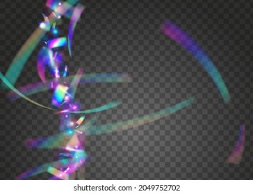 Neon Tinsel. Blur Flyer. Laser Celebrate Sunlight. Iridescent Effect. Carnival Confetti. Fiesta Foil. Festive Art. Pink Shiny Glitter. Purple Neon Tinsel