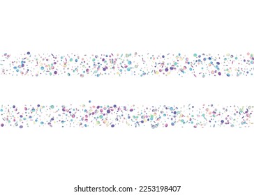 Neon Tinsel. Disco Banner. Blue Retro Confetti. Festive Foil. Glitter Art. Birthday Sparkles. Rainbow Effect. Party Carnaval Backdrop. Violet Neon Tinsel
