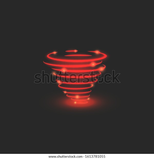 Neon Tornado Funnel Energy Effect Glow Stock Vector (Royalty Free ...