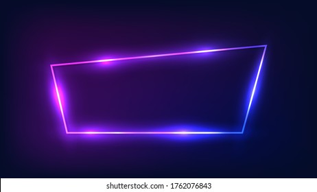 3d Render Abstract Neon Background Rectangular Stock Illustration ...