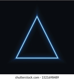 
Neon triangle for advertising and banner. Illustrator.