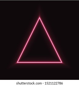 
Neon Triangle Glowing Pink Geometric Shape.