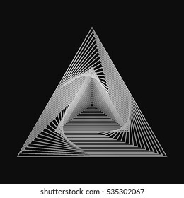 neon triangle line,gray color, vector background, Christmas element