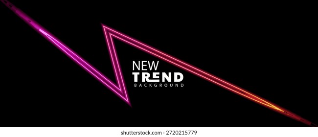 Nuevo elemento de diseño de fondo de tendencia de triángulo de neón