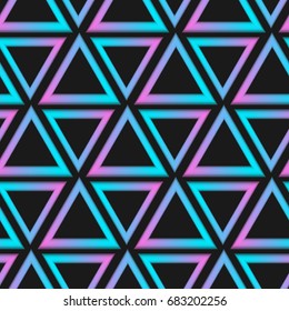 neon triangle pattern vector